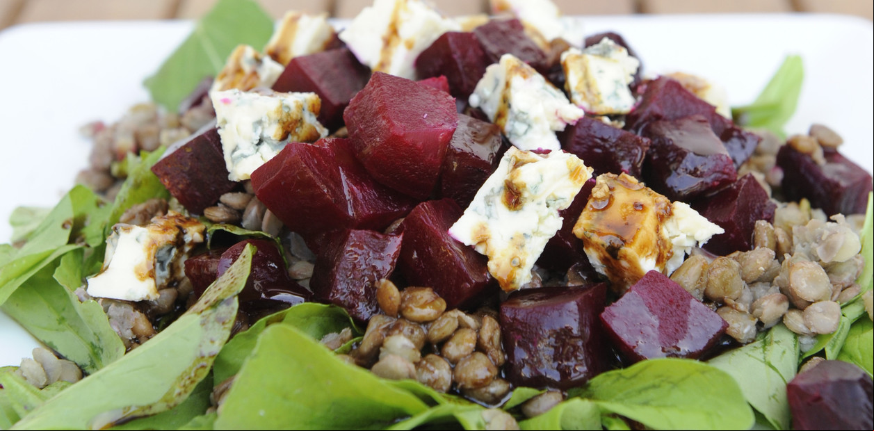 Receta de Ensalada de lentejas y remolachas