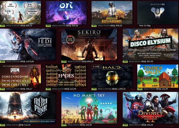 Sale de Steam: los precios están regionalizados y son muy bajos. Foto Captura de pantalla en PC