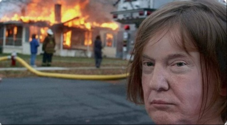 El meme de Trump. Tras la el intento de toma del Capitolio.