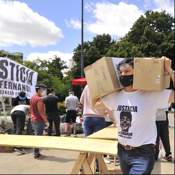 Homenaje solidario a Fernando Báez Sosa y el reclamo en una frase: "Justicia es perpetua para todos"