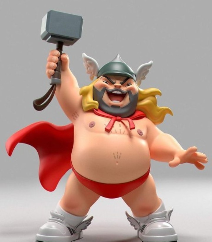 Jack Black. Homenajeó a Thor y se convirtió en muñequito.