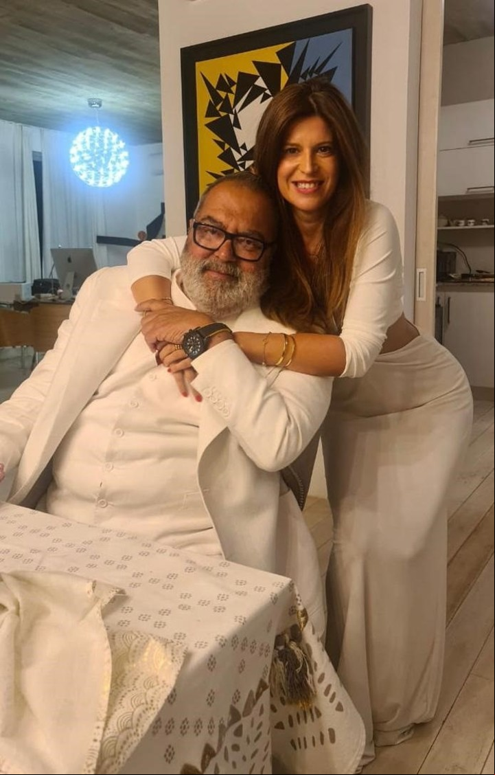 Jorge Lanata y Elba Marcovecchio en 2022, en la casa del periodista, en Arenas de José Ignacio.