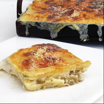 Lasaña de alcauciles