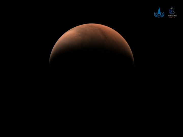 Una imagen de Marte capturada por la sonda Tianwen-1 (Xinhua). 