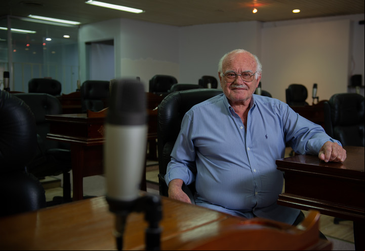 Ricardo Rolleri en el Concejo Deliberante de La Matanza. Foto: Juano Tesone