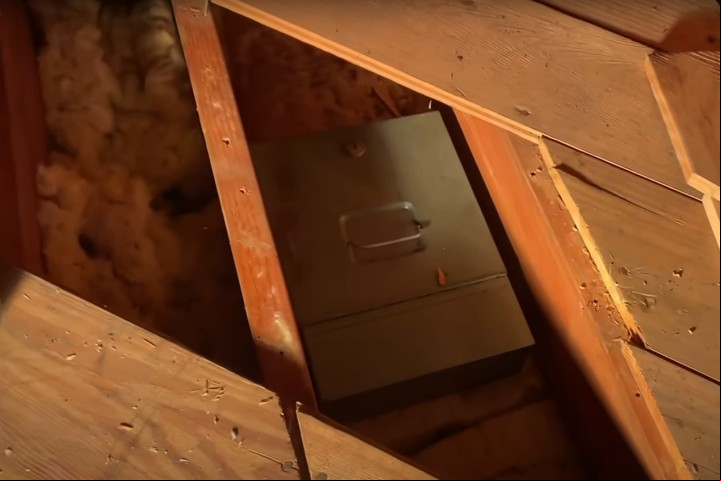 Objeto. En el interior, había fajos de US$ 5000. Foto: captura de video/YouTube "RediscoverLost".