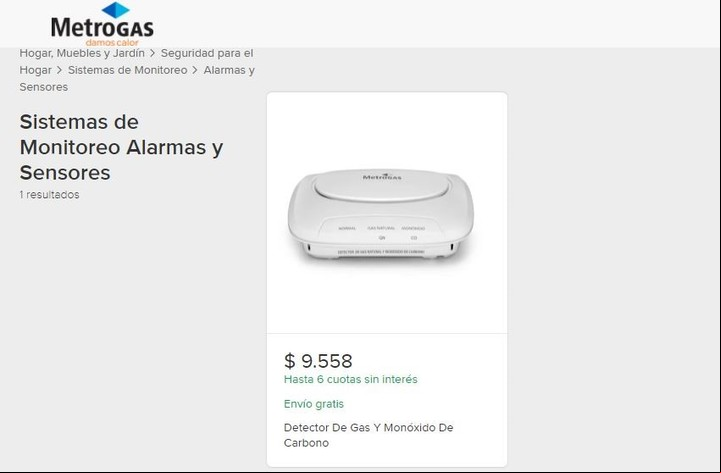 MetroGAS vende un detector que fue elaborado bajo los estándares de calidad British Standard y certificado bajo las normas del Enargas.