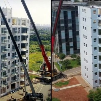 Increíble: construyeron un edificio de 10 pisos en menos de 29 horas