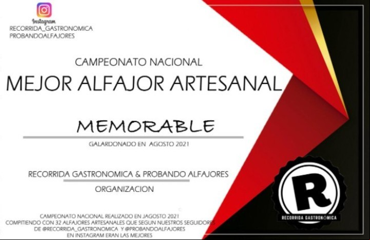El reconocimiento virtual que recibió la fábrica artesanal ganadora.