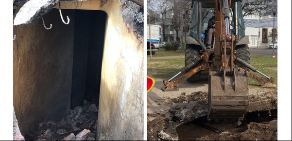 La historia del túnel que encontraron debajo de los juegos de una plaza de La Plata