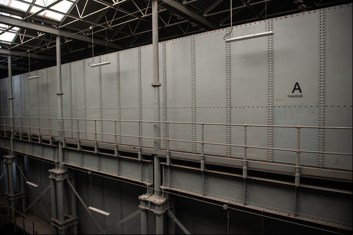 Los depósitos de Caballito y Villa Devoto siguen activos, aunque ahora funcionan como reserva para aliviar a las bombas de las estaciones elevadoras en los horarios de mayor consumo de agua. Foto Fernando de la Orden