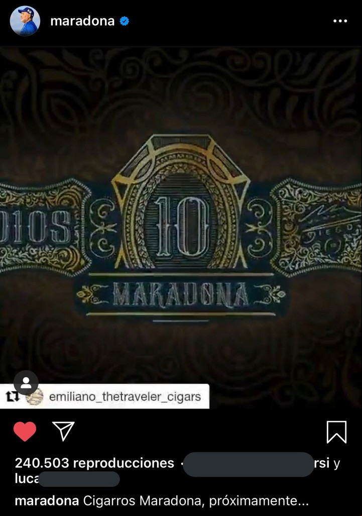 La publicidad de los habanos Maradona que desapareció.