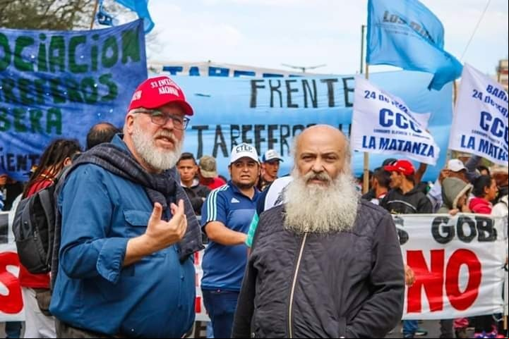 Esteban "Gringo" Castro con Emilio Pérsico