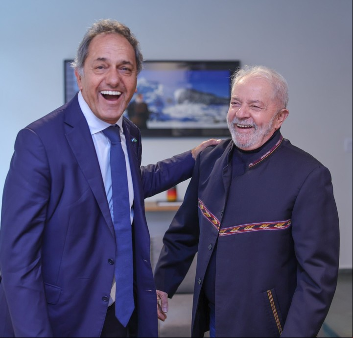 Daniel Scioli y Lula Da Silva, en Brasil