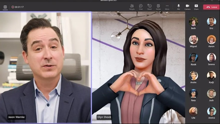 Teams en VR: así sería la propuesta de Microsoft para el teletrabajo. Foto Microsoft