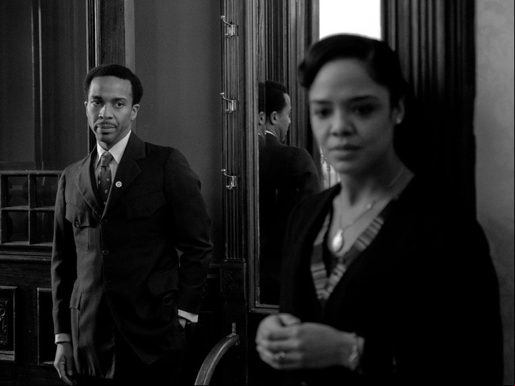 André Holland y Tessa Thompson son el matrimonio Redfield: celos en Harlem. Foto Netflix