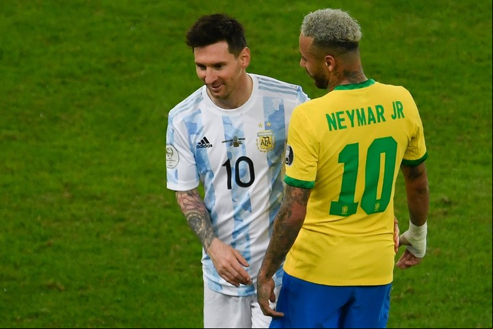 Neymar contó lo que habla con Messi sobre el Mundial - Foto AFP