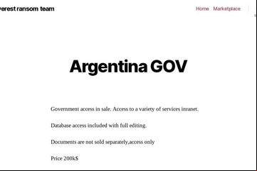 Cibercriminales dicen tener s a sistemas de Argentina y los venden por 200 mil dólares