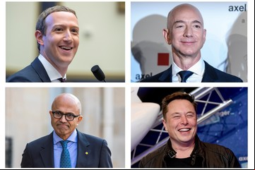 Elon Musk, Jeff Bezos, Mark Zuckerberg y Bill Gates duplicaron sus fortunas mientras el 99% de la humanidad es todavía más pobre