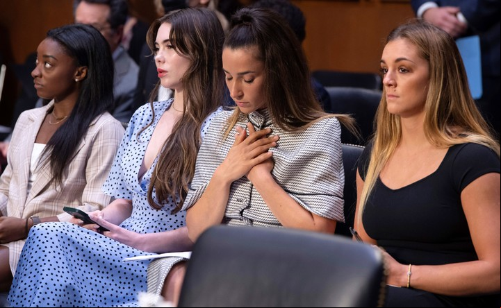 Simone Biles, McKayla Maroney, Aly Raisman and Maggie Nichols, claves para lograr que se hiciera justicia. Foto: AP