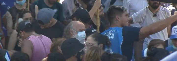 Emilio Pérsico presente en la marcha.