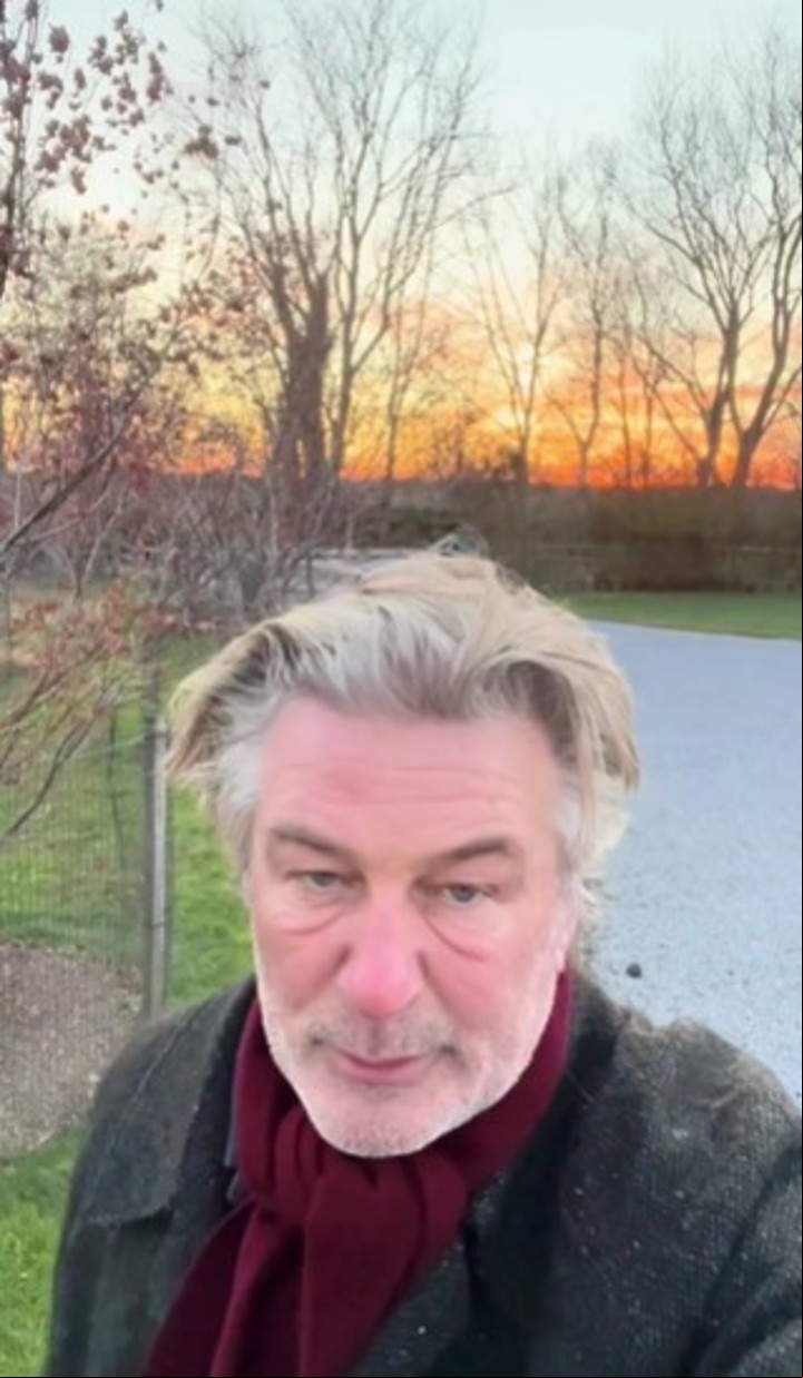 Alec Baldwin hizo un video de 13 minutos y lo publicó en Instagram. Foto: Instagram.