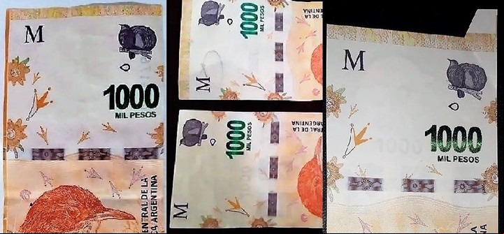 Si la máquina seccionó mal el billete, también puede valer más de lo esperado. Imagen: Capturas.