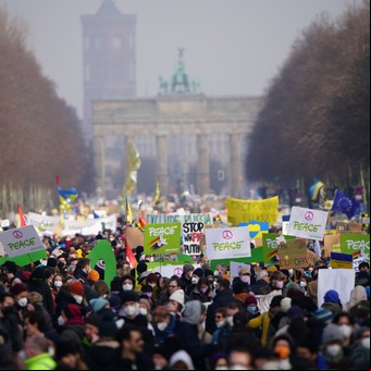Masivas marchas en Europa contra la invasión de Rusia en Ucrania