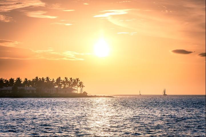 Así cae el sol en Key West. Foto Shutterstock.