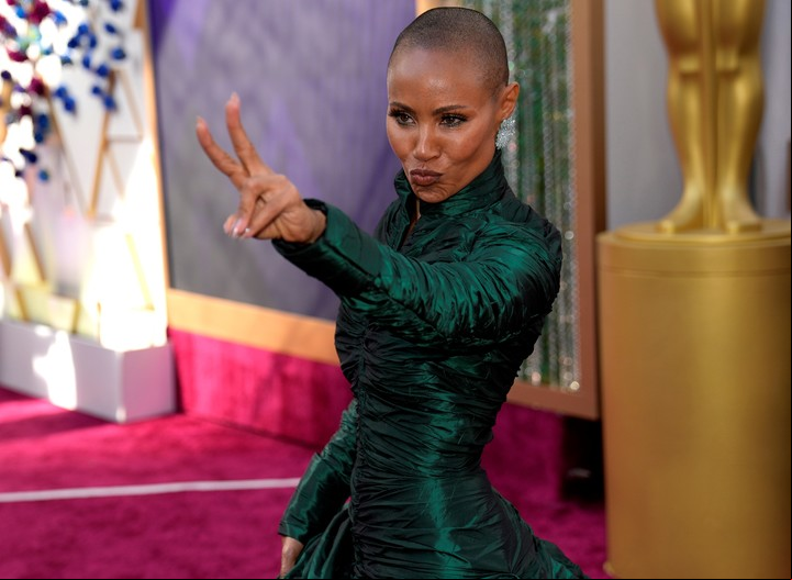 Jada Pinkett Smith, al llegar al Dolby Theater. Foto AP