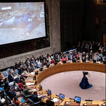 Zelenski denunció ante el Consejo de Seguridad nuevas atrocidades cometidas por Rusia: "Los civiles fueron aplastados por tanques por placer"