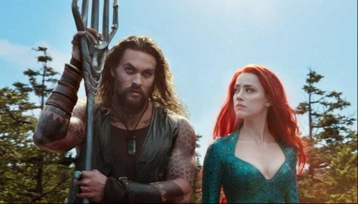 Jason Momoa y Amber Heard en Aquaman (2018).