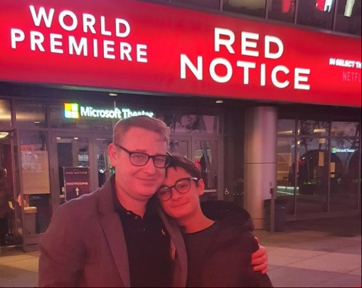 Axel Kuschevatzky y su hijo Juan, que estudia cine.