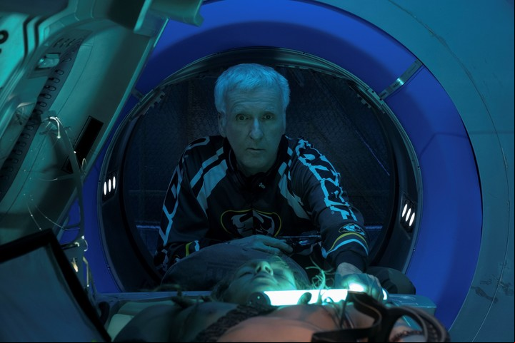 James Cameron, en pleno rodaje de "Avatar: El camino del agua", que estrena a mediados de diciembre. Fotos Disney