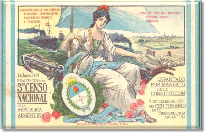 Afiche del censo de 1914.