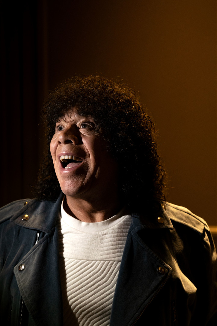 Carlos La Mona Jimenez antes de su show gratuito en Av 9 Julio. Foto: Emmanuel Fernández