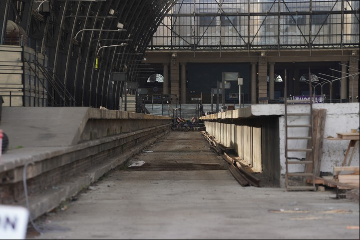 Los trenes del ramal Mitre no llegan a Retiro por una obra de renovación de vías de a esa terminal. Foto Guillermo Rodríguez Adami