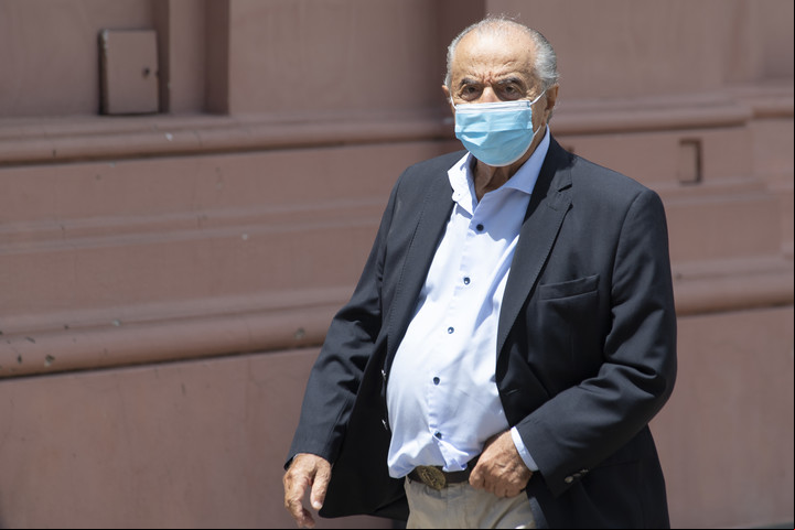 Armando Cavallieri saliendo de la Casa Rosada. Foto Rolando Andrade Stracuzzi