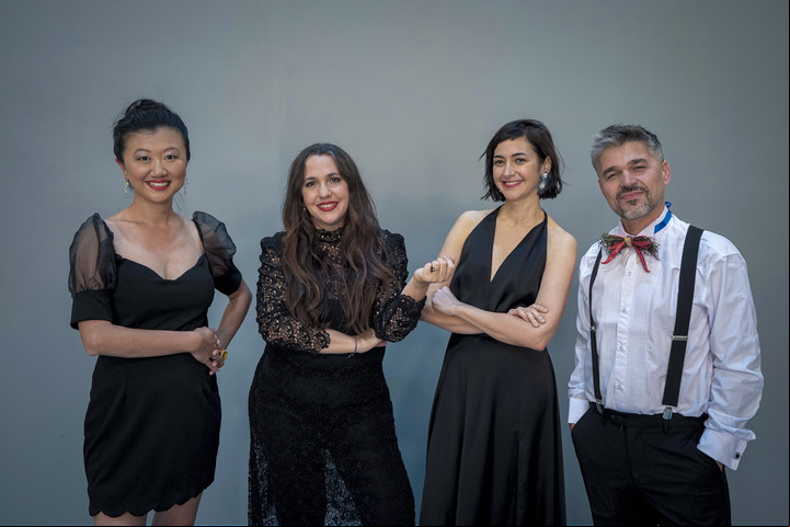 Karina Gao. Narda Lepes, Ximena Sáenz y Juan Ferrara, las caras de "Cocineros y cocineras argentinos". Foto Mario Quinteros