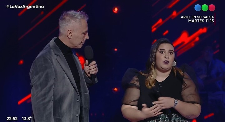 En el escenario, junto a Marley, Amandicia dijo: "Yo milito mucho sobre la gente gorda que fue discriminada". Captura TV.