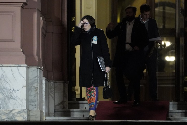 Silvina batakis dejaba la Casa Rosada. Foto: Emmanuel Fernández