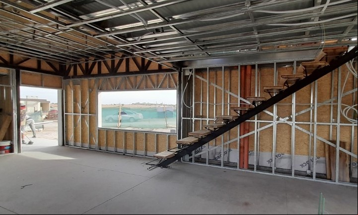 Uno de los sistemas de construcción en seco que se viene utilizando más en Argentina, es el steel frame. Foto. Gentileza Grupo Edisur