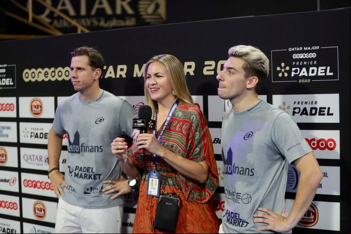 Bárbara Vitantonio,en su nueva tarea como presentadora y comentarista del Premier Pádel.