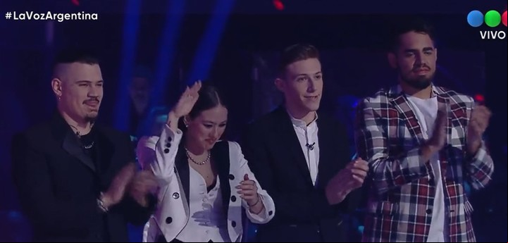 Los participantes que compitieron en los cuartos de final de La Voz Argentina. Captura TV.