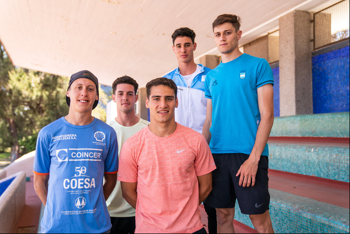 Elián Larregina, Matías Falchetti, Franco Florio, Pedro Emmert y Juan Ignacio Ciampitti. Foto: Fernando de la Orden.