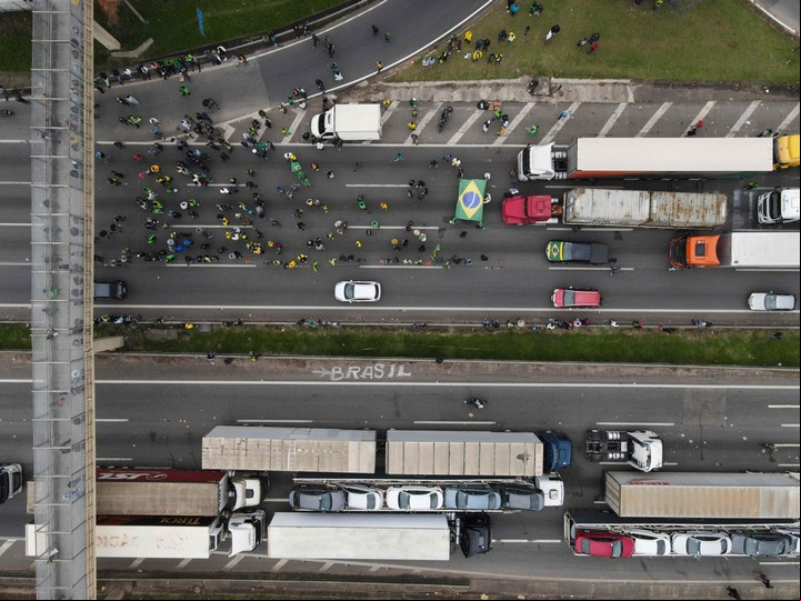 La autopista Castelo Branco en San Pablo. Foto AFP