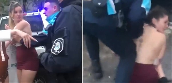 Video: la violenta detención de un policía a una chica a la salida de un boliche en Mar del Plata