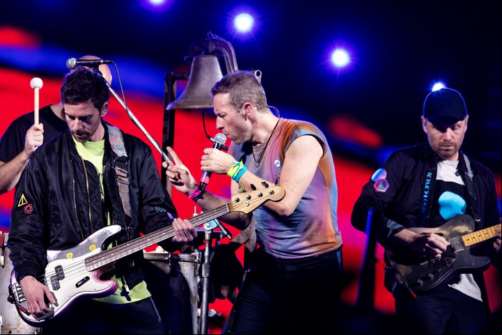 Coldplay en River, durante su última fecha. Foto gentileza DF/Trigo Gerardi.
