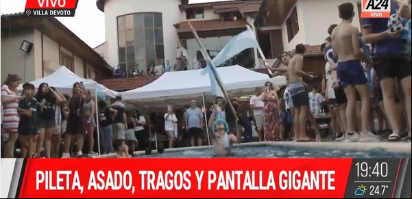 Los nuevos dueños de la casa de Maradona la abrieron para ver a la Selección con los vecinos e invitaron un asado multitudinario
