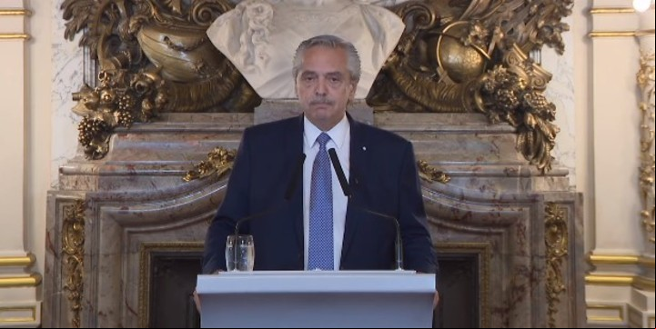 Alberto Fernández, en cadena nacional.